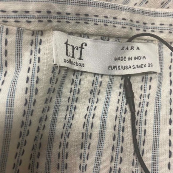 ZARA TRF Collection White Boho Smock Dress NWOT - Picture 10 of 11